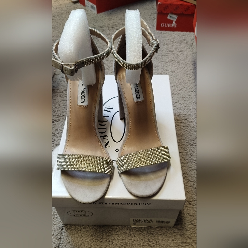 Steve Madden Glittering Silver Heels
